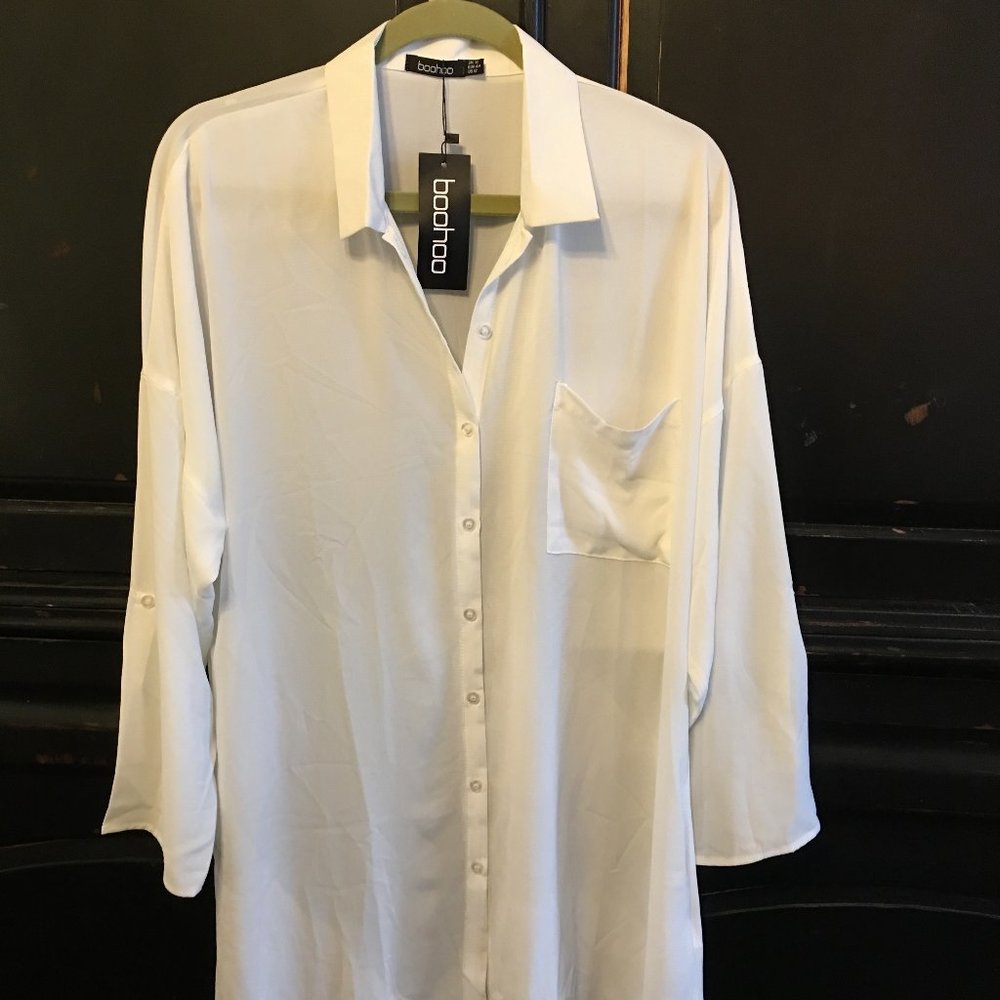 boohoo Maternity Eva Oversized Woven Shirt